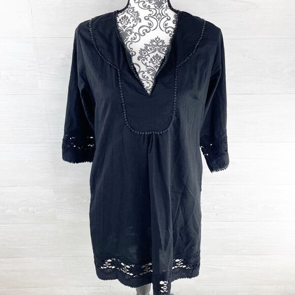 Gretchen Scott Embroidered Lace Eyelet Cotton Tunic - Picture 1 of 9
